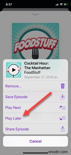 Cách tạo danh sách phát Podcast trên iOS 