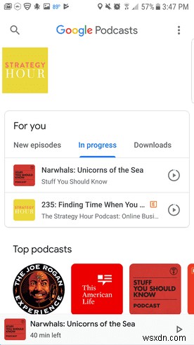 Cách sử dụng ứng dụng Google Podcasts mới 