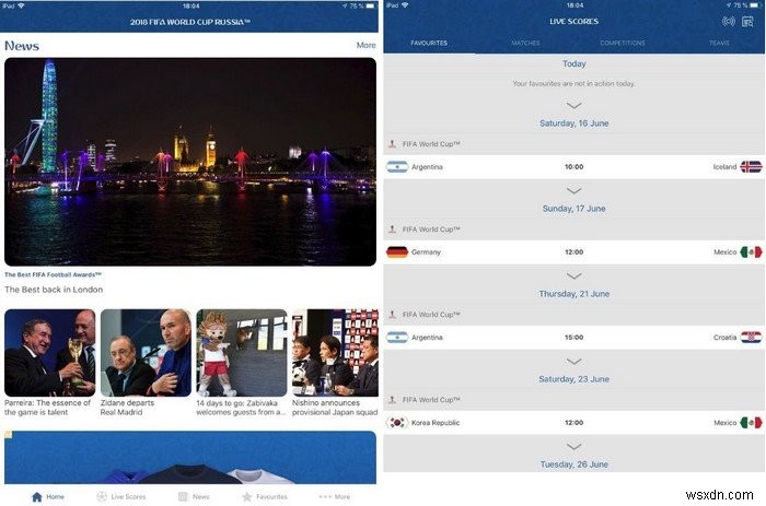 7 ứng dụng World Cup tốt nhất để cập nhật World Cup 2018 