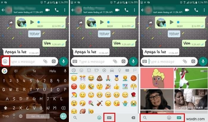 Cách tạo, tìm và gửi ảnh GIF trên WhatsApp 