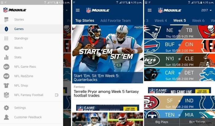 5 ứng dụng Android tốt nhất dành cho người hâm mộ NFL 