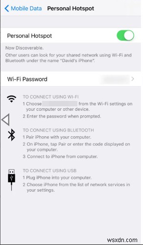 Cách sử dụng điện thoại của bạn làm điểm phát sóng WiFi 