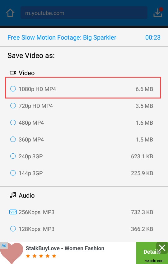 Cách dễ dàng tải video trực tuyến xuống Android với Keepvid Android 