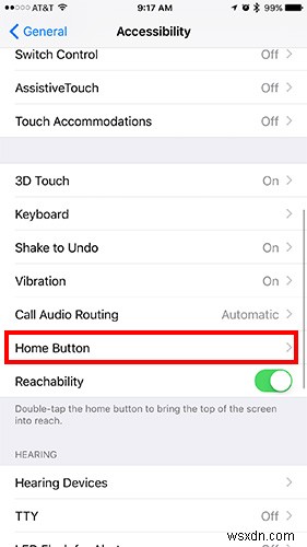 Cách điều chỉnh tốc độ nhấp vào nút Home trên thiết bị iOS 