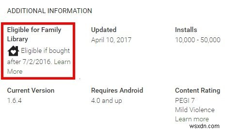 Cách chia sẻ ứng dụng, nhạc hoặc trò chơi đã mua với gia đình bạn trên Android 