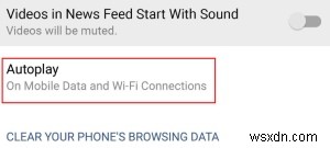 Cách tắt tính năng Tự động phát video và âm thanh trong Facebook cho Android 