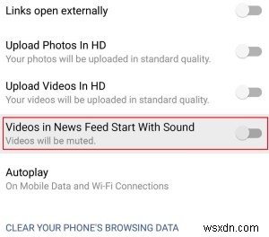 Cách tắt tính năng Tự động phát video và âm thanh trong Facebook cho Android 