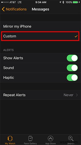 Cách tùy chỉnh thông báo Apple Watch trên iPhone 