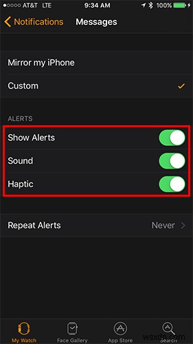 Cách tùy chỉnh thông báo Apple Watch trên iPhone 