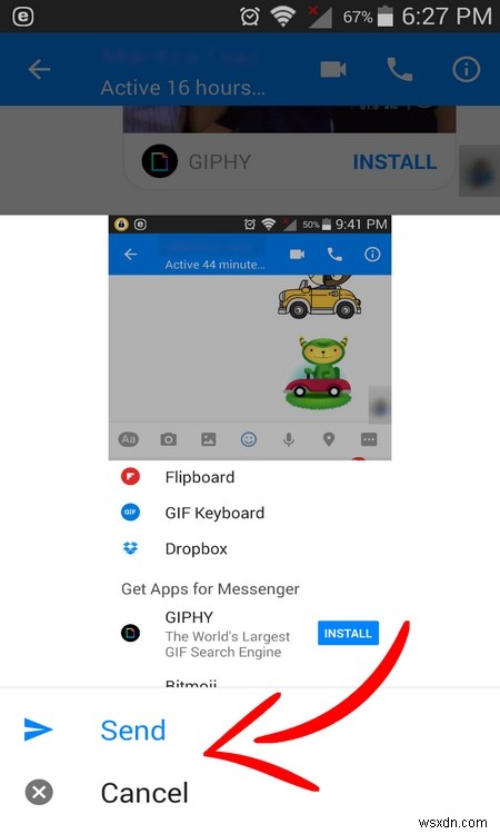 Cách gửi tệp Dropbox trong Facebook Messenger 