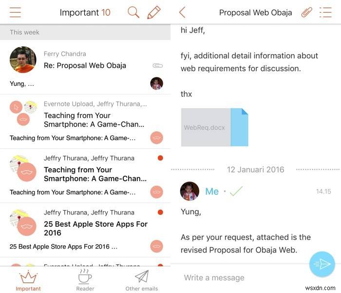 Dễ dàng Hủy đăng ký Bản tin với Mailburn dành cho Gmail [iOS] 