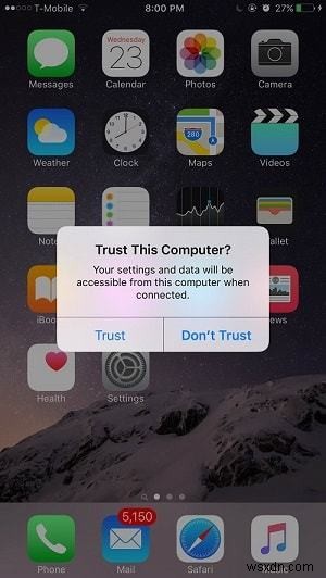 Cách tin cậy và không tin cậy Máy tính trên iPhone và iPad 