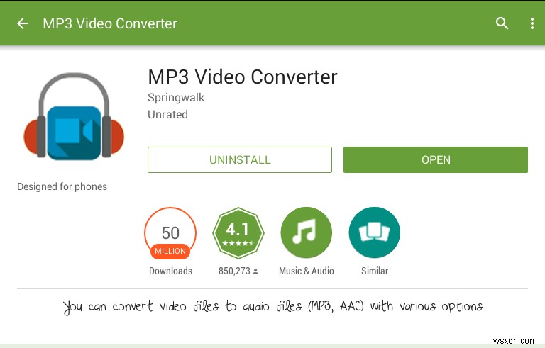 Cách chuyển đổi video sang âm thanh trên Android với MP3 Video Converter 