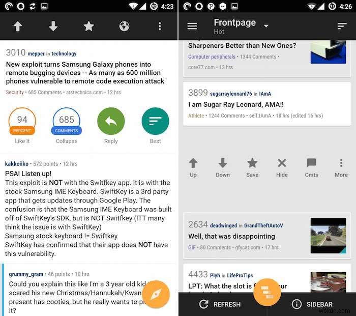 5 ứng dụng Reddit hàng đầu dành cho Android 
