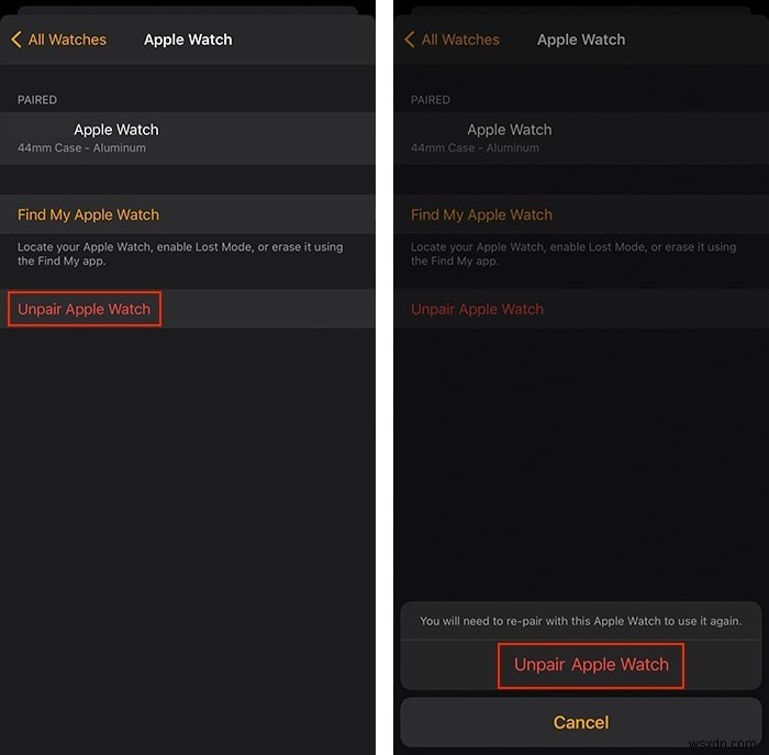 Cách hủy ghép nối và xóa Apple Watch của bạn 