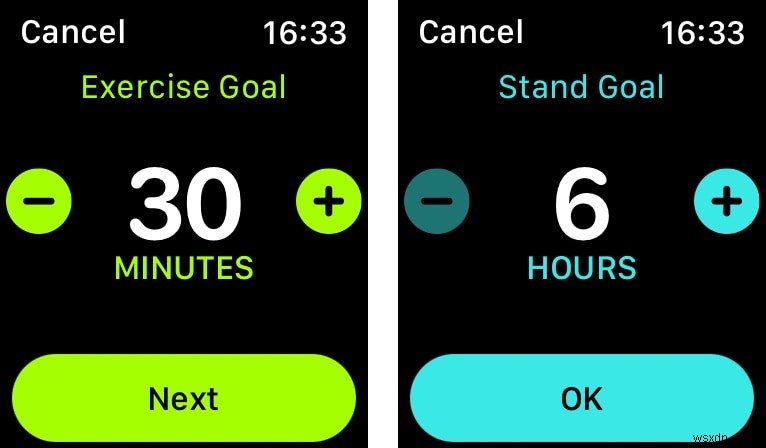 Cách thay đổi mục tiêu di chuyển, tập thể dục và đứng của bạn trên Apple Watch 