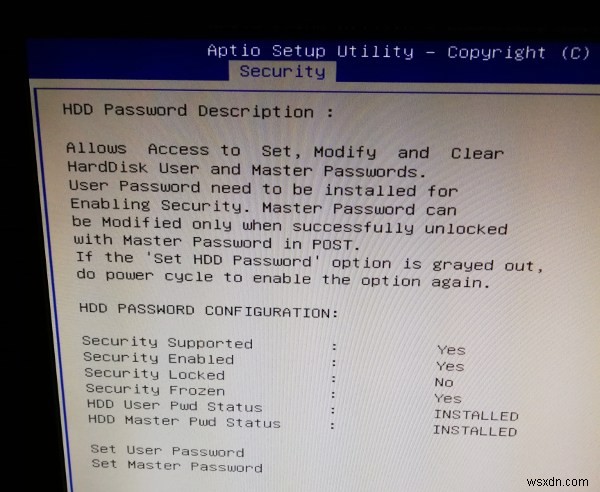 Cách đặt mật khẩu Bảo vệ đĩa cứng của bạn khỏi BIOS / UEFI 
