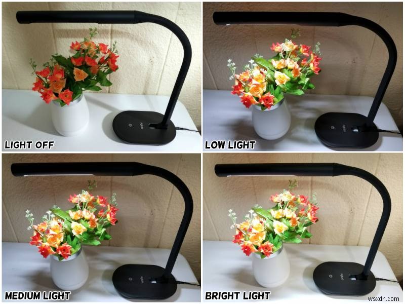 Đèn bàn Aglaia với cổ linh hoạt 360 ° và bộ điều chỉnh độ sáng cảm ứng 3 cấp độ 