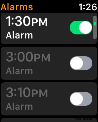 Cách đặt báo thức trên Apple Watch 