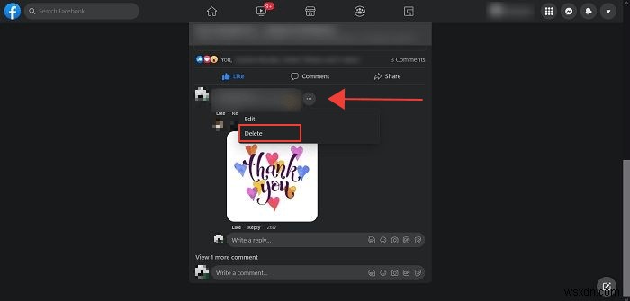 Cách xóa bình luận, lượt thích và phản ứng trên Facebook 