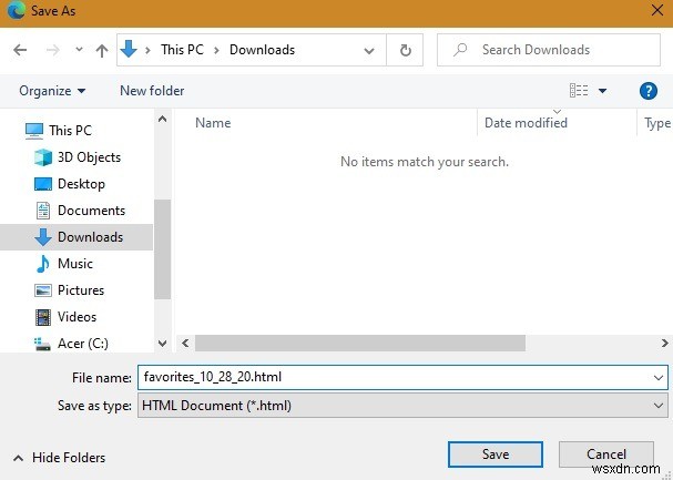 Cách nhập và xuất mục ưa thích trong Microsoft Edge 