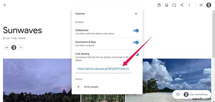 Cách tắt Chia sẻ liên kết trong Google Photos 