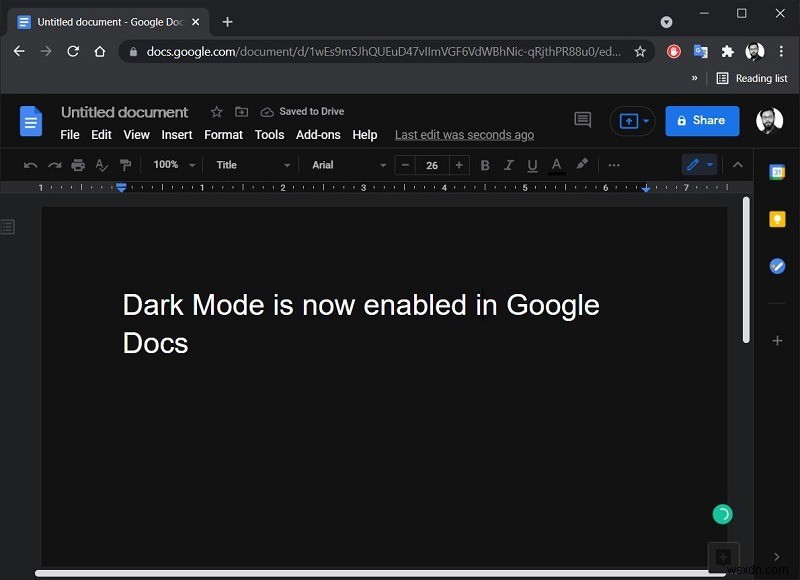 Cách sử dụng Google Tài liệu ở Chế độ tối trong Chrome 