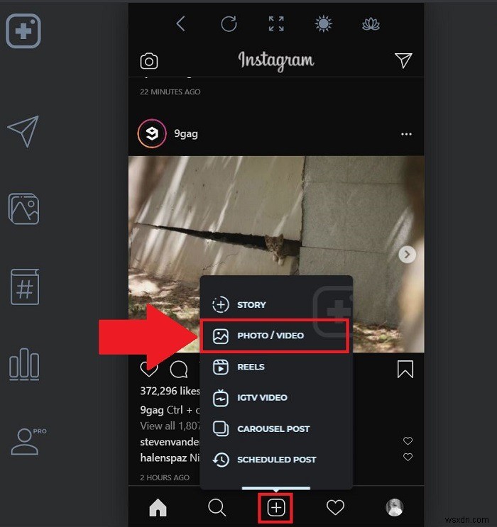 Cách tải video lên Instagram từ PC của bạn 