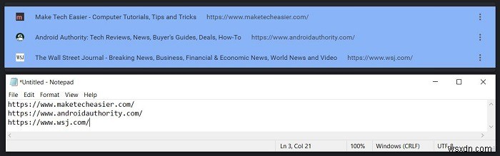 Cách sao chép URL của tất cả các tab đang mở trong Google Chrome 