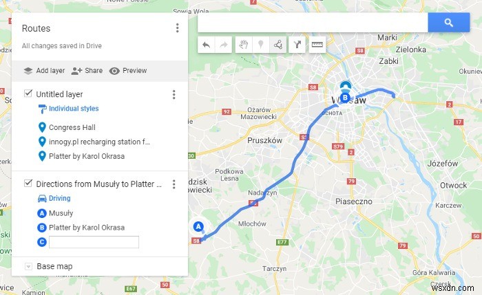 Cách lưu lộ trình trên Google Maps 