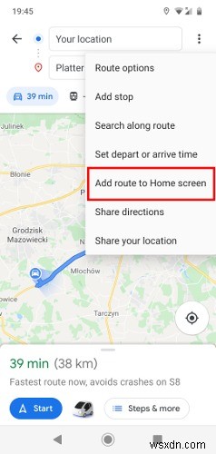 Cách lưu lộ trình trên Google Maps 