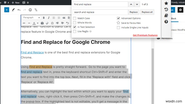 Cách tìm và thay thế văn bản trong Chrome và Firefox 