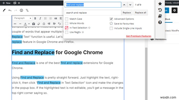Cách tìm và thay thế văn bản trong Chrome và Firefox 
