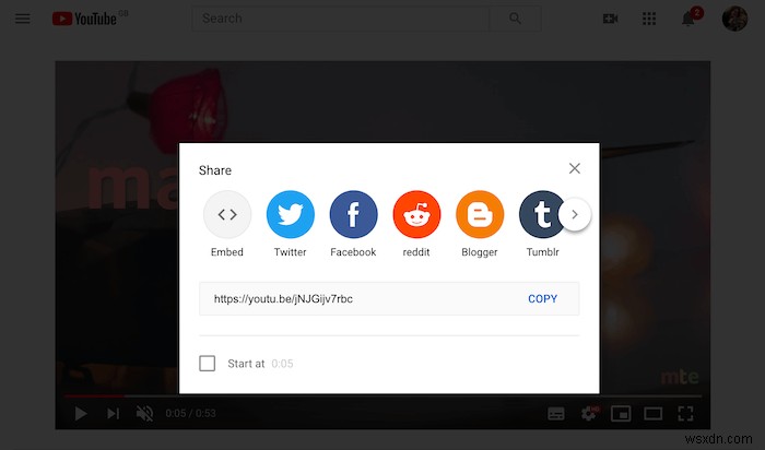 Cách chia sẻ một phần cụ thể của video YouTube 