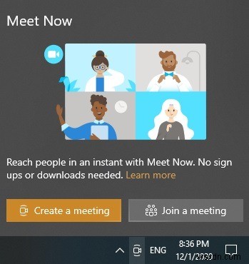 Cách sử dụng Meet Now:Phương pháp thay thế thu phóng miễn phí của Skype 