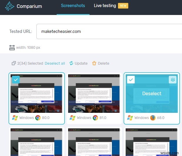 Dễ dàng kiểm tra trang web của bạn trên các trình duyệt khác nhau với Comparium 