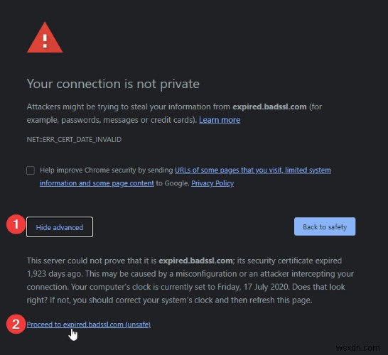 Cách khắc phục “Kết nối của bạn không riêng tư” trong Google Chrome 