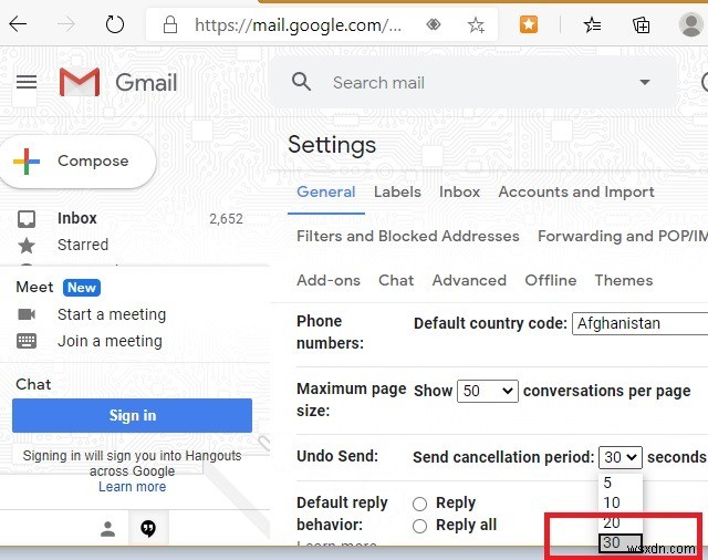 Cách gọi lại hoặc hủy email trong Gmail 