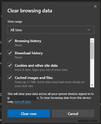 Cách xóa bộ nhớ cache trong Microsoft Edge 