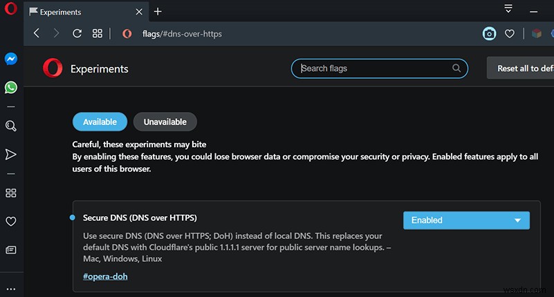 Cách bật DNS qua HTTPS trong các trình duyệt khác nhau 