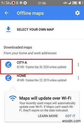 Cách sử dụng Google Maps ngoại tuyến 