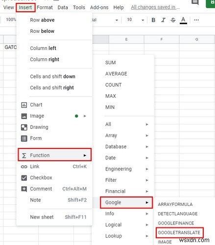 Cách sử dụng Google Dịch trong Google Trang tính 