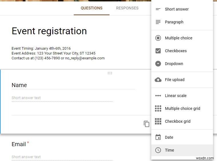 Cách tạo Biểu mẫu đăng ký sự kiện với Google Biểu mẫu 