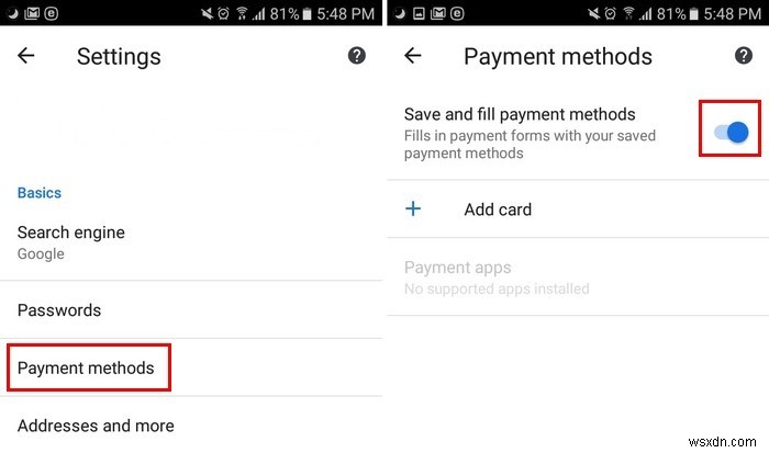 Cách ngăn Chrome lưu thông tin thẻ tín dụng của bạn 