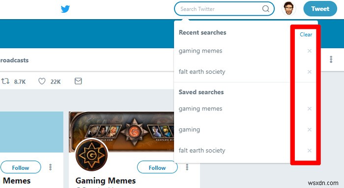 Cách xóa các tìm kiếm đã lưu trên Twitter [Mẹo nhanh] 