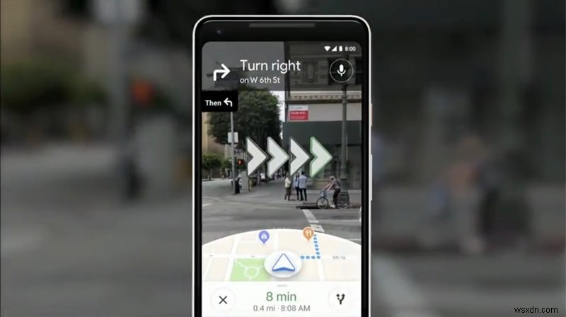 Google đang thử nghiệm Điều hướng đi bộ với ứng dụng Maps AR 