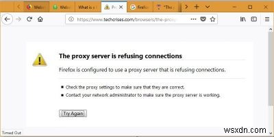 Cách khắc phục lỗi từ chối kết nối máy chủ proxy của Firefox 