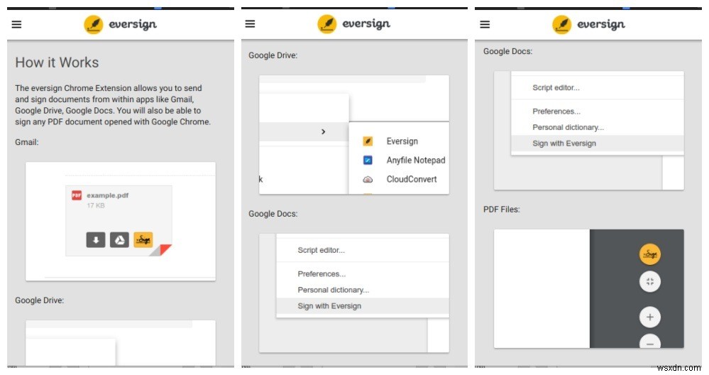 Eversign:Cách thuận tiện để ký tài liệu trong Chrome 