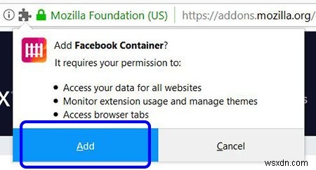 Sử dụng phần mở rộng vùng chứa của Facebook để ngăn Facebook theo dõi bạn 