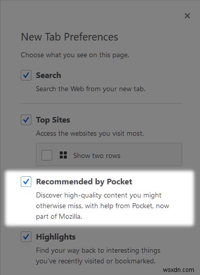 Cách tắt Pocket trong Firefox trên Máy tính để bàn và Di động 